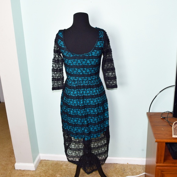 Trixxi Blue and Black Lace Dress - Picture 2 of 2